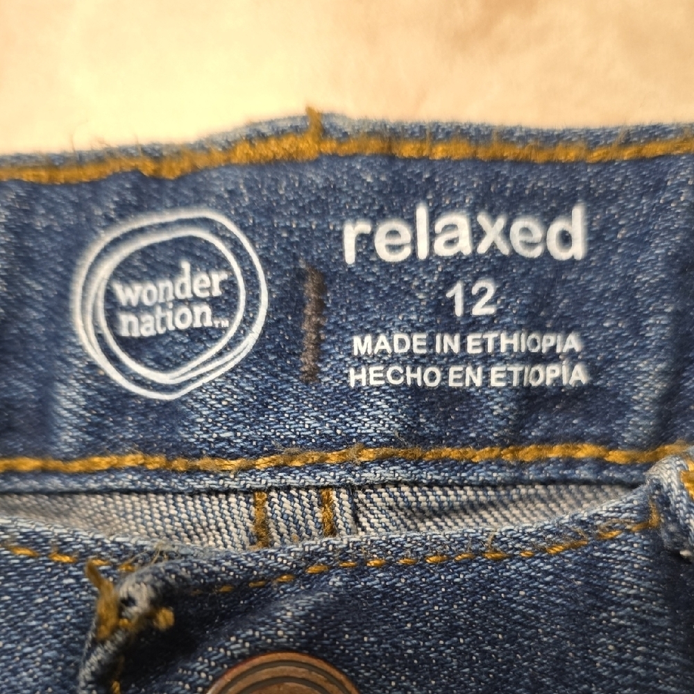 Wonder Nation |Boy's | Classic Blue| Relaxed |Straight Jeans | Great Cond | 0212 - Picture 3 of 8